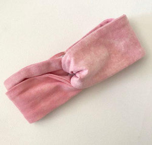 Pink Acid Wash Turban Headband