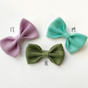 Pippa Burlap Bow Hair Clips